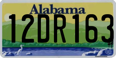 AL license plate 12DR163
