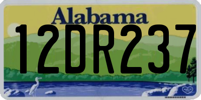 AL license plate 12DR237