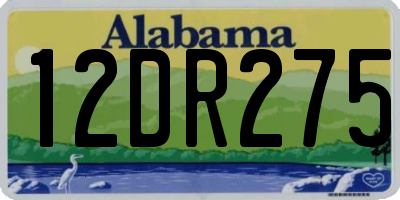 AL license plate 12DR275