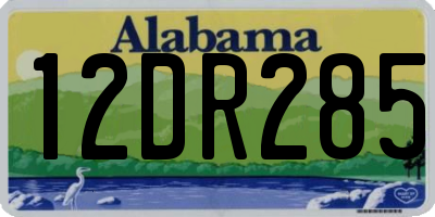 AL license plate 12DR285