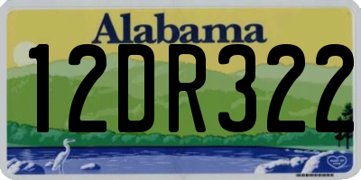 AL license plate 12DR322