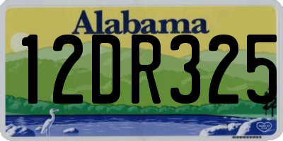 AL license plate 12DR325