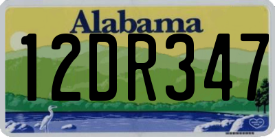 AL license plate 12DR347