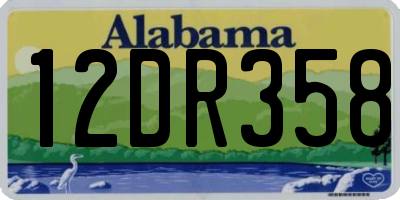 AL license plate 12DR358