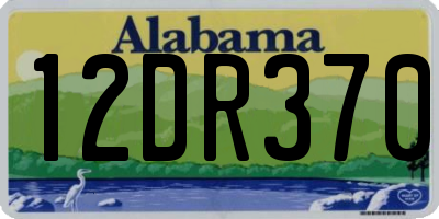 AL license plate 12DR370