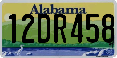 AL license plate 12DR458
