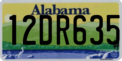 AL license plate 12DR635