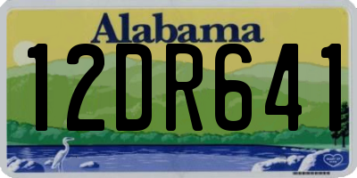 AL license plate 12DR641