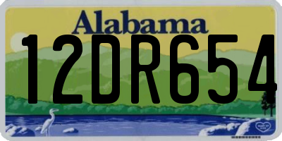 AL license plate 12DR654