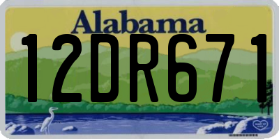 AL license plate 12DR671