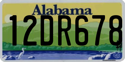 AL license plate 12DR678