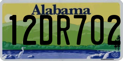 AL license plate 12DR702