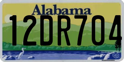 AL license plate 12DR704