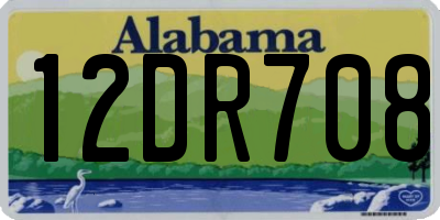 AL license plate 12DR708