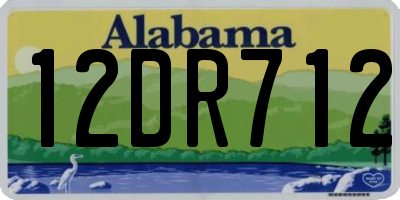 AL license plate 12DR712