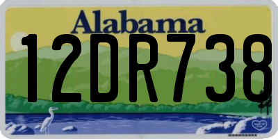 AL license plate 12DR738