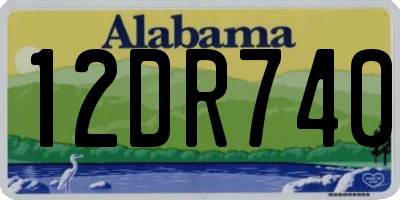 AL license plate 12DR740