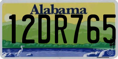 AL license plate 12DR765