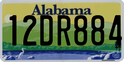 AL license plate 12DR884