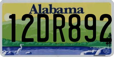 AL license plate 12DR892