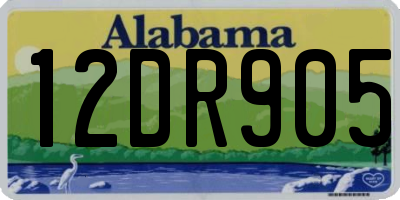 AL license plate 12DR905