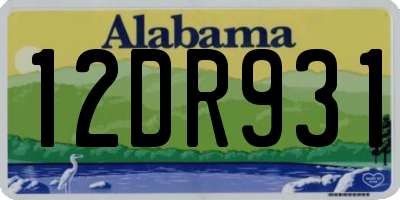 AL license plate 12DR931