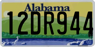 AL license plate 12DR944