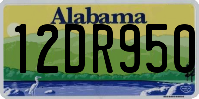 AL license plate 12DR950