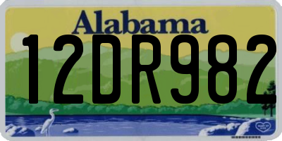 AL license plate 12DR982
