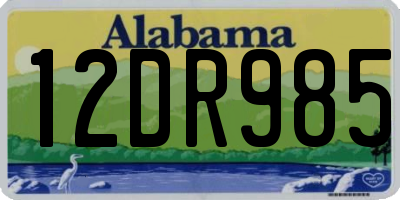 AL license plate 12DR985