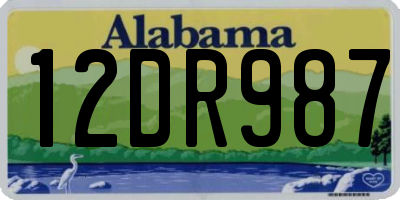 AL license plate 12DR987