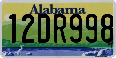 AL license plate 12DR998