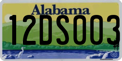 AL license plate 12DS003