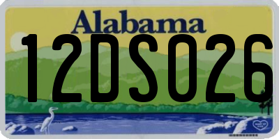 AL license plate 12DS026