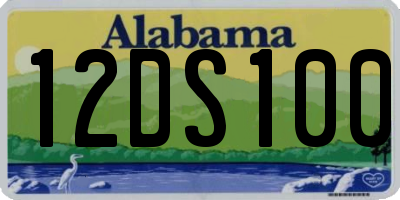 AL license plate 12DS100
