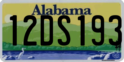 AL license plate 12DS193