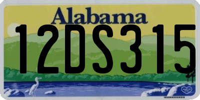 AL license plate 12DS315