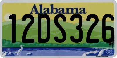AL license plate 12DS326