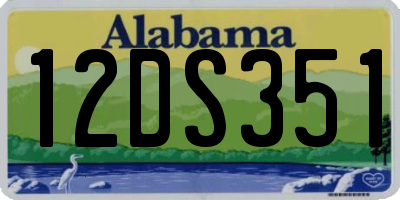 AL license plate 12DS351