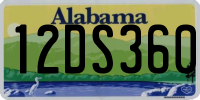 AL license plate 12DS360