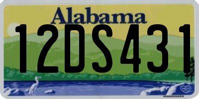 AL license plate 12DS431