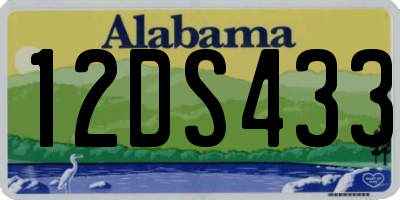AL license plate 12DS433
