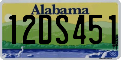AL license plate 12DS451