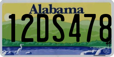 AL license plate 12DS478