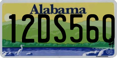 AL license plate 12DS560