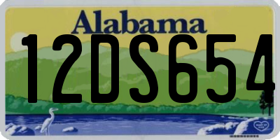 AL license plate 12DS654