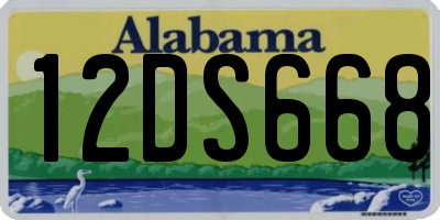 AL license plate 12DS668