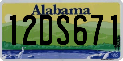 AL license plate 12DS671