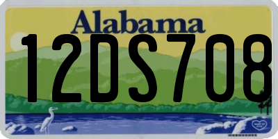 AL license plate 12DS708