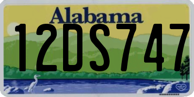 AL license plate 12DS747
